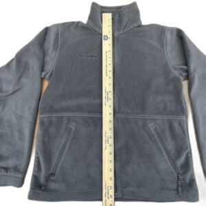 Columbia Fleece Full Zip Jacket Youth XL 18/20 Gray High Neck Long Sleeve